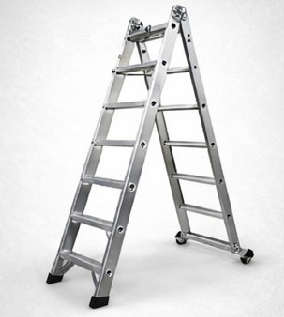 Triple Section Straight Aluminum Ladder